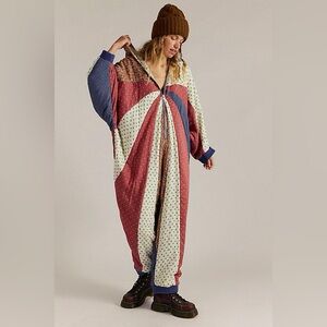 Free People Morning Star Quilted Parachute Jumpsuit onesie